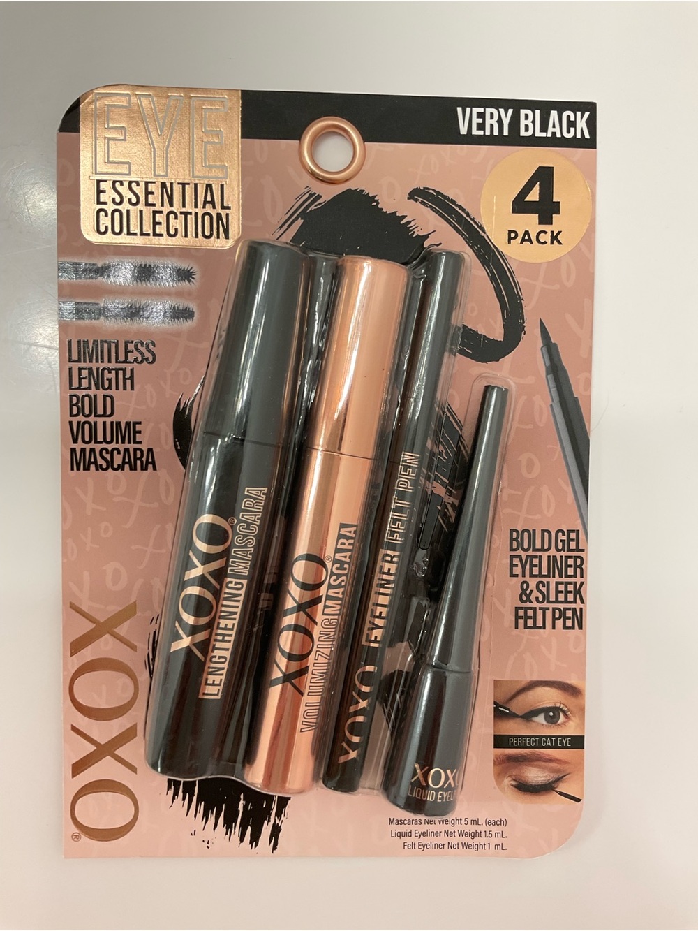NIP XOXO Eye Essential Collection Mascara & Eyeliner Set - Very Black